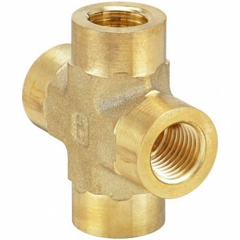 PARKER Cross Brass 1/8 in Pipe Size 3200 PSI, 60UV61