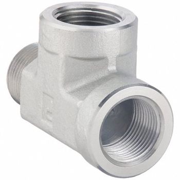 PARKER Tee Steel 1/8 in Pipe Size 5000 PSI, 60UV70