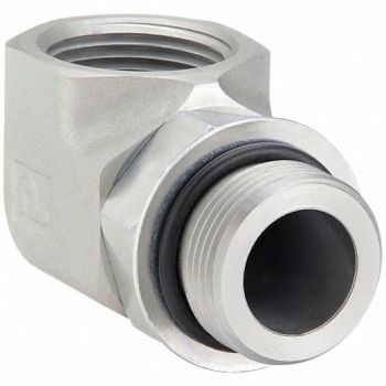 PARKER 90 Elbow Steel 1 x 3/4 in SAE x NPTF, 60UW87