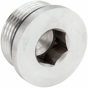 PARKER Hollow Hex Plug 316 SS 1 1/2 in Male SAE, 60UX74