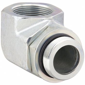 PARKER 90 Elbow Steel 1 1/2 x 2 in SAE x NPTF, 60UX77