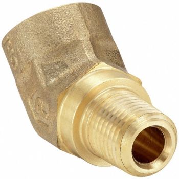 PARKER 45 Street Elbow Brass 3/8 in NPTF, 60UY75