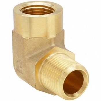 PARKER 90 Street Elbow Brass 3/8 in NPTF x NPT, 60UY77