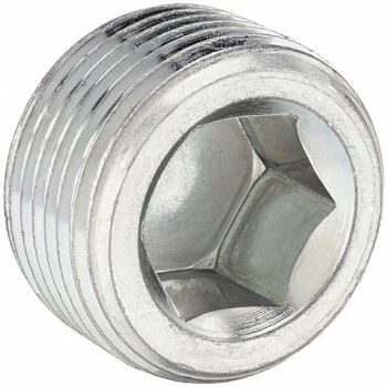 PARKER Hollow Hex Plug Steel 3/8 in MNPT, 60UY94