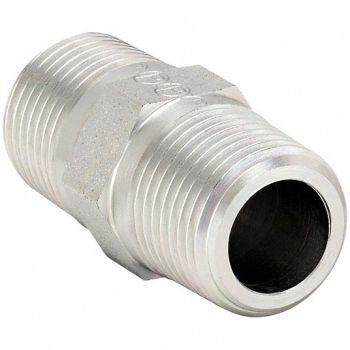 PARKER Nipple Steel 3/8 in Pipe Size Male BSPT, 60UZ48