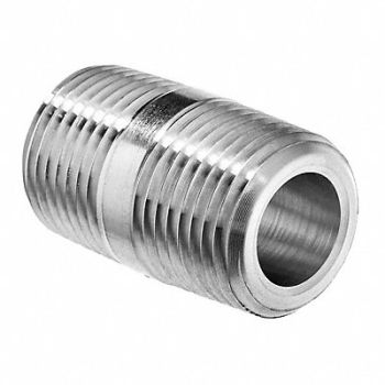 GRAINGER APPROVED Long Nipple 304 SS 3/8 Pipe Size MNPT, 60VF24