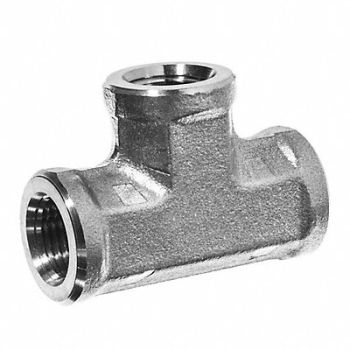 GRAINGER APPROVED Tee 304 SS 1/2 Pipe Size Female NPT, 60VF33