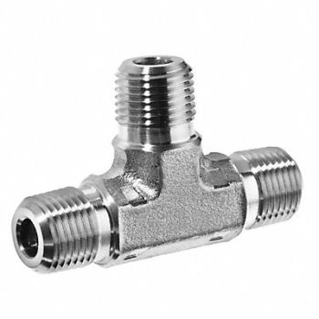 GRAINGER APPROVED Male Tee 304 SS 3/8 Pipe Size NPT, 60VF70