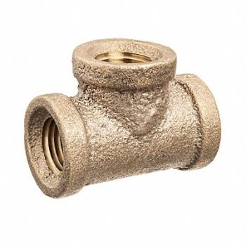 GRAINGER APPROVED Tee Brass 4 in Pipe Size Female NPT, 60VR56