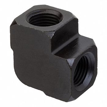 GRAINGER APPROVED 90 Elbow Black Zinc-Plated Brass 3/8 in, 60VT23