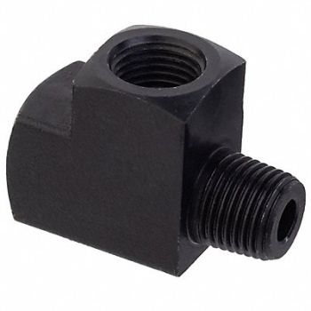 GRAINGER APPROVED Run Tee Black Zinc-Plated Brass 3/8 in, 60VT70