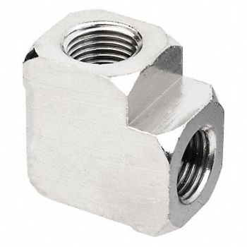 GRAINGER APPROVED 90 Elbow Nickel-Plated Brass 3/8 in, 60VT82