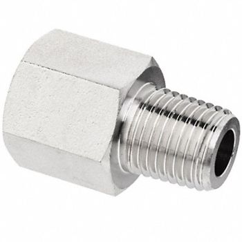 GRAINGER APPROVED Straight Adapter Brass 3/8 in NPTF, 60VT90