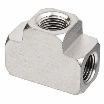 GRAINGER APPROVED Tee Nickel-Plated Brass 3/8 in NPTF, 60VU34