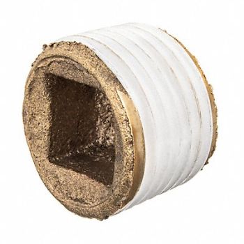 GRAINGER APPROVED Square Socket Plug Brass 3/4 in MNPT, 60VX57