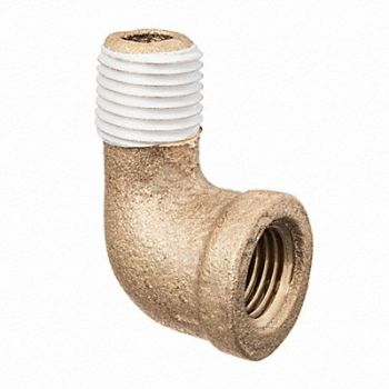 GRAINGER APPROVED 90 Street Elbow Brass 1/8 in NPT, 60VX63