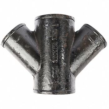 GRAINGER APPROVED Double Wye Cast Iron 3 x 3 x 2 x 2 in, 60WU96