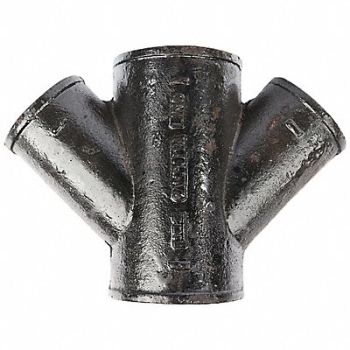 GRAINGER APPROVED Double Wye Cast Iron 4 in Socket, 60WX01