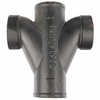 GRAINGER APPROVED Cross Cast Iron 2 x 1 1/2 x 2 x 1 1/2 in, 60WY25