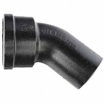 GRAINGER APPROVED 45 Bend 8 in Socket Cast Iron Black, 60WY95