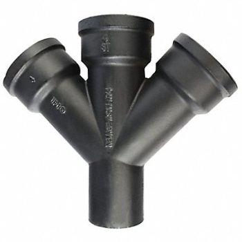 GRAINGER APPROVED Double Wye Cast Iron 6 x6 x4 x4 Socket, 60WZ36