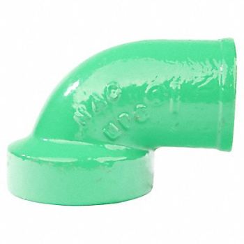 GRAINGER APPROVED 90 Tapped Bend Cast Iron 2 in Socket, 60XA62