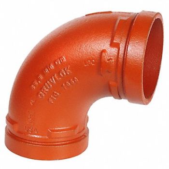 GRAINGER APPROVED 90 Elbow Ductile Iron 3 in Grooved, 2XEV3