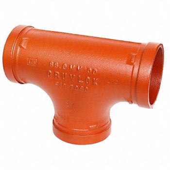 GRAINGER APPROVED Tee Ductile Iron 8 in Grooved Class 150, 2XEW9