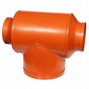 GRAINGER APPROVED Reducing Tee Ductile Iron 6 x 6 x 4 in, 2XEX9