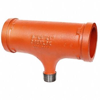 GRUVLOK Branch Tee Ductile Iron 4 x 4 x 3/4 in, 60XP92