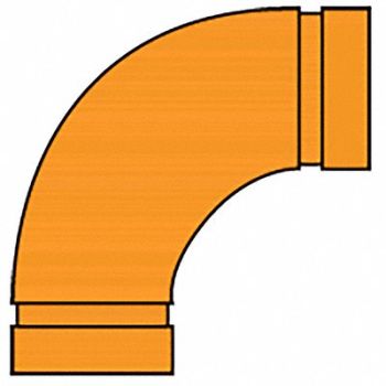 GRUVLOK 90 Elbow Ductile Iron 3 in Grooved, 60XR81
