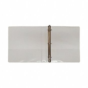 ABILITY ONE 3-Ring Binder Round 1 White, 60YF74