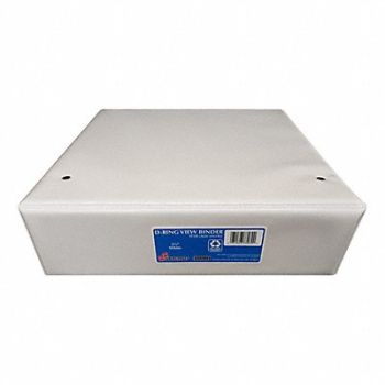 ABILITY ONE 3-Ring Binder D-Ring 2 1/2 White, 60YF76