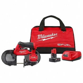 MILWAUKEE Portable Band Saw Kit 30 9/16 in L 12VDC, 60YT66