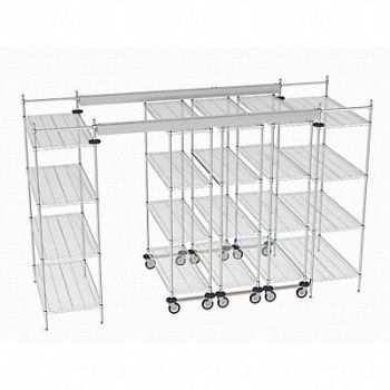 METRO Overhead Track Shelving Complete Kit, 60YV91
