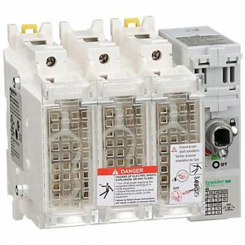 SCHNEIDER ELECTRIC Disconnect Switch Fusible 600V 60A 3P, 615A21