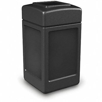COMMERCIAL ZONE PRODUCTS Square Waste Container Black 42 gal lon, 618L61