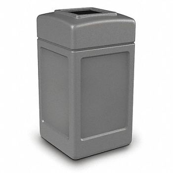 COMMERCIAL ZONE PRODUCTS Square Waste Container Gray 42 gal lon, 618L63