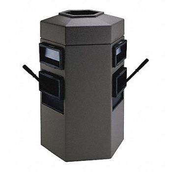 COMMERCIAL ZONE PRODUCTS Bermuda 2 Waste/WSC Center Charcoal, 618M25
