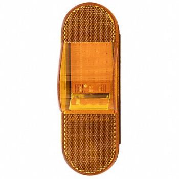 MAXXIMA Oval Amber Side Turn w/Reflector, 61CU61