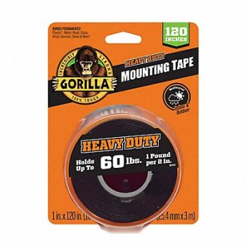 THE GORILLA GLUE COMPANY Double Sided Tape 43 mil Thick, 61CU83