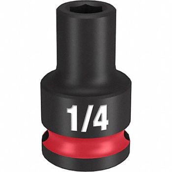 MILWAUKEE Standard Impact Socket Steel 1/4, 61DK17