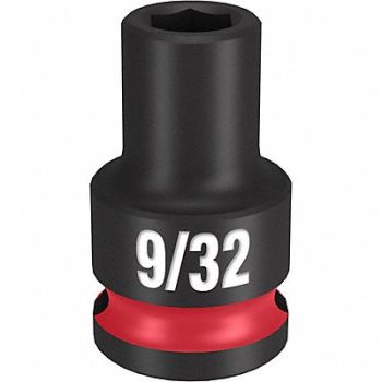 MILWAUKEE Standard Impact Socket Steel 9/32, 61DK18