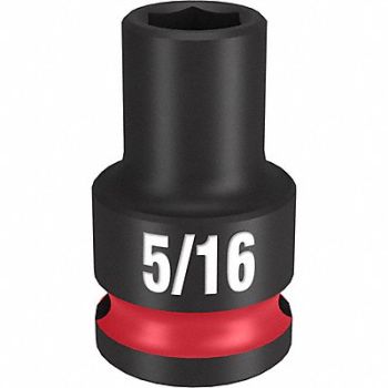 MILWAUKEE Standard Impact Socket Steel 5/16, 61DK19