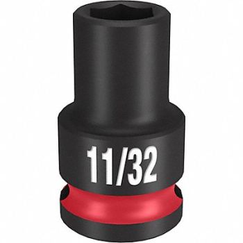MILWAUKEE Standard Impact Socket Steel 11/32, 61DK20