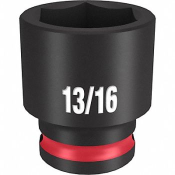 MILWAUKEE Standard Impact Socket Steel 13/16, 61DK28