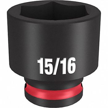 MILWAUKEE Standard Impact Socket Steel 15/16, 61DK30