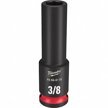 MILWAUKEE Deep Impact Socket Steel 3/8, 61DK36