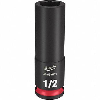 MILWAUKEE Deep Impact Socket Steel 1/2, 61DK38