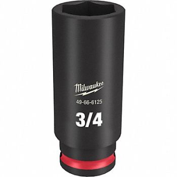 MILWAUKEE Deep Impact Socket Steel 3/4, 61DK42